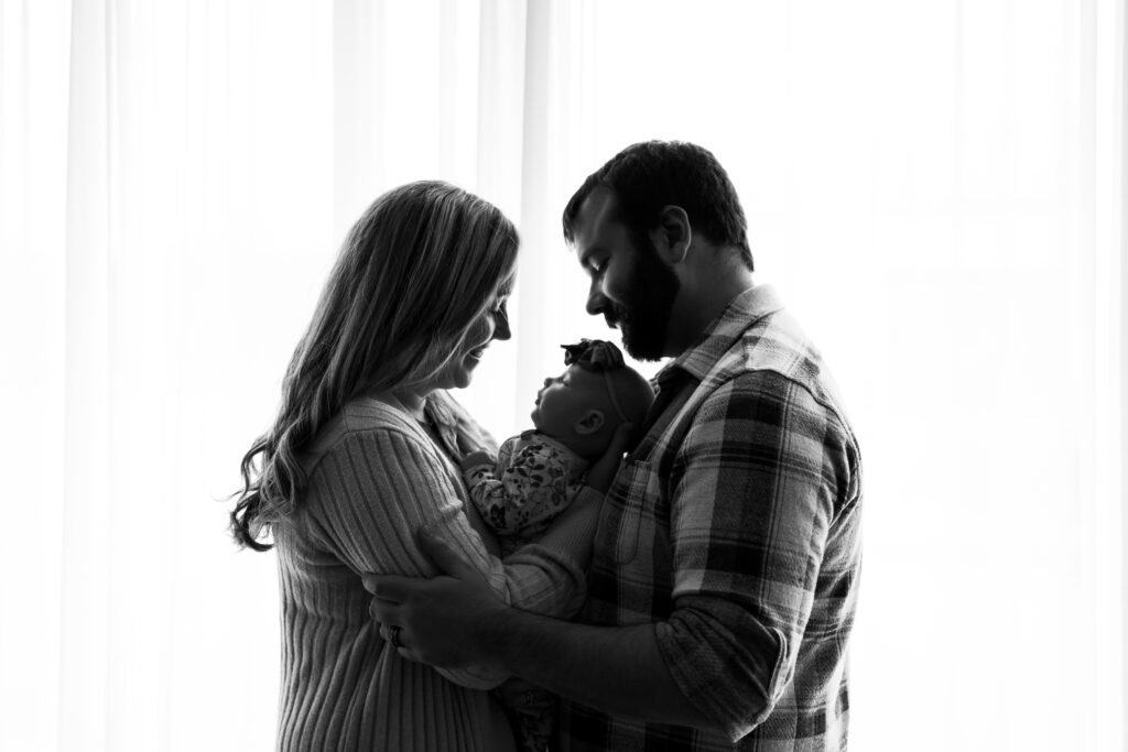 This lifestyle newborn session shows the magic of a studio session at Gallery 48.