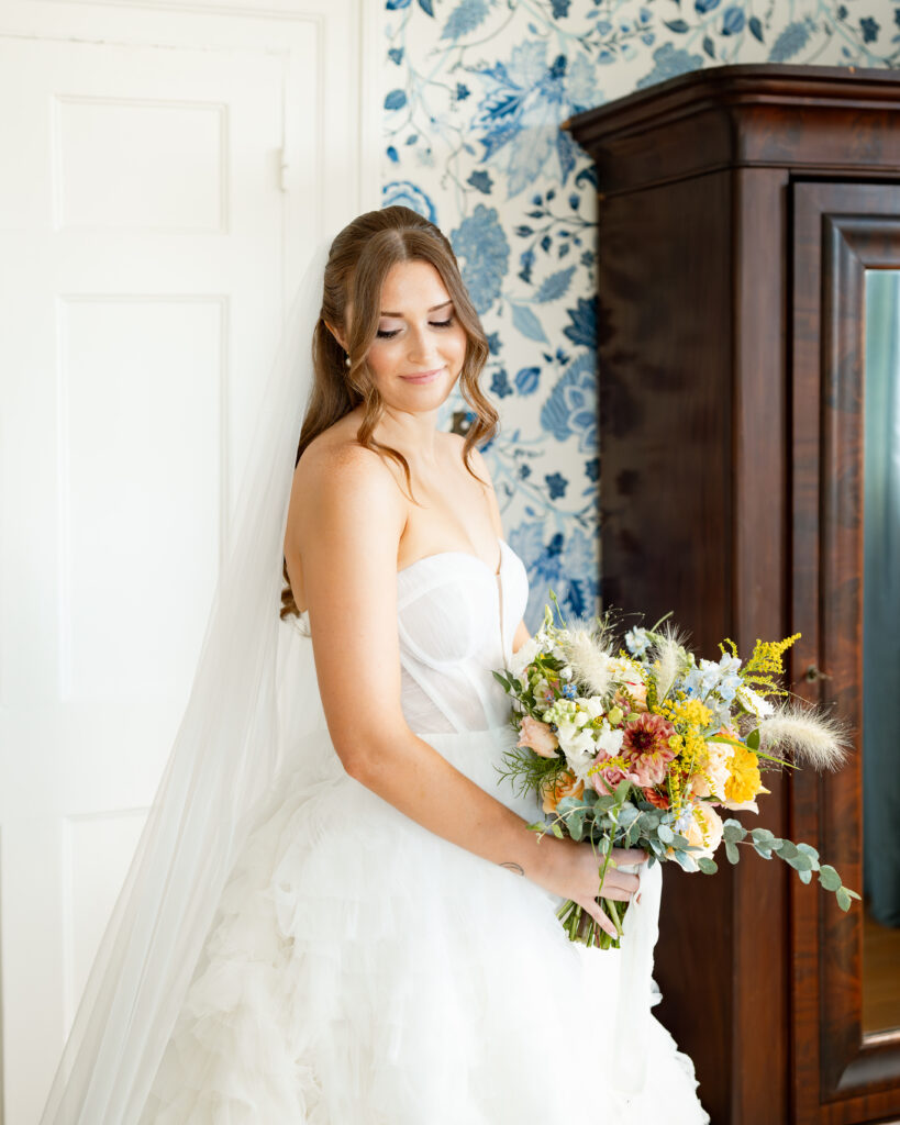 Getting ready photos from Olivia and Drew's wedding day at The Wadsworth Homestead.